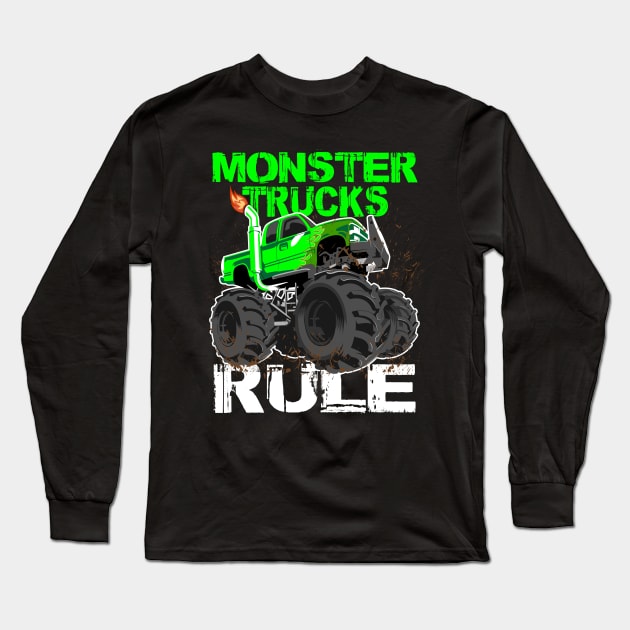 Vintage Monster Truck Lover This Is How I Roll Funny Gift Long Sleeve T-Shirt by hadlamcom